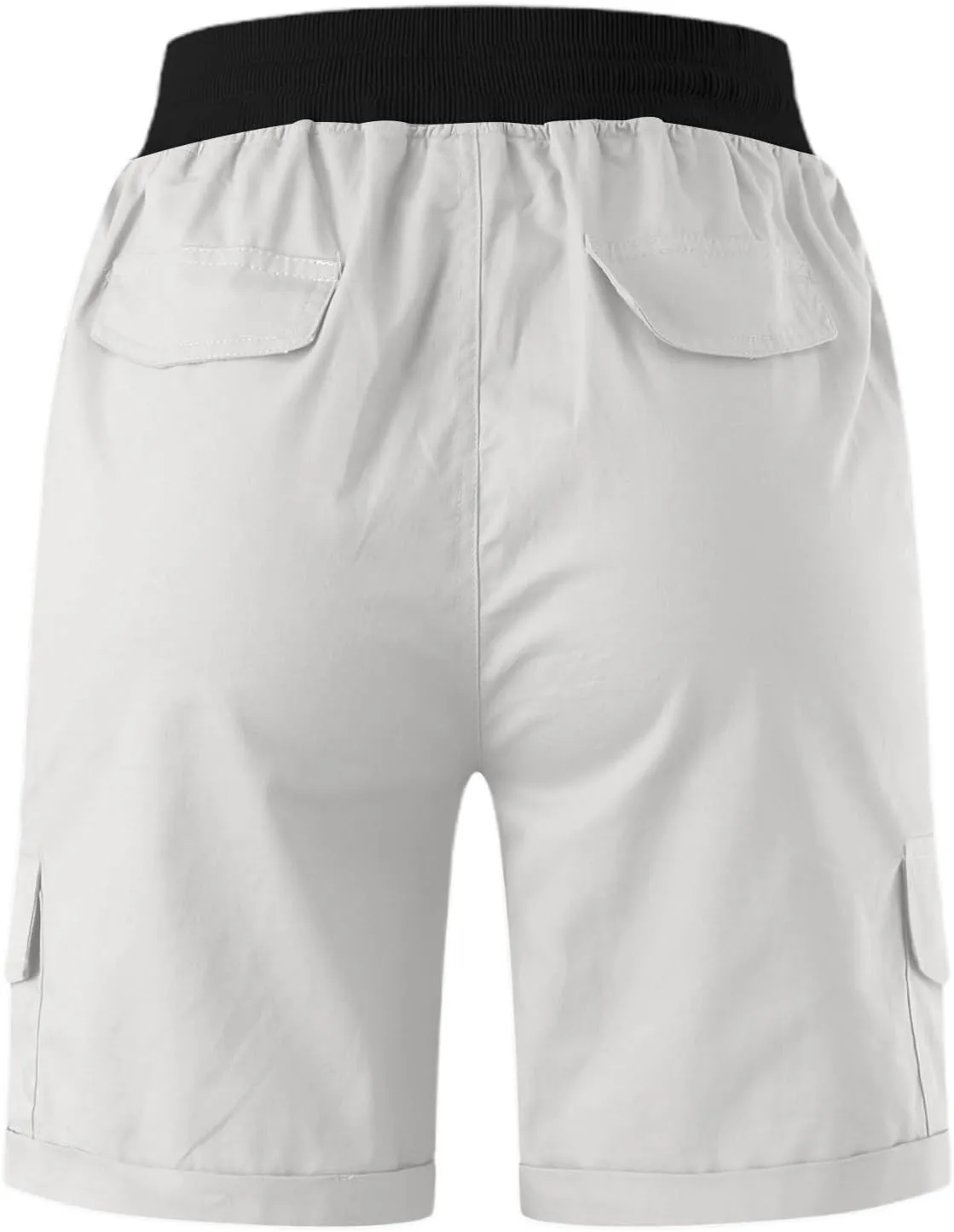 Womens Cargo Short Casual Summer Elastic Hiking Short 2025 Trendy High Rise with Pocket Solid Loose Outfit Lightweight