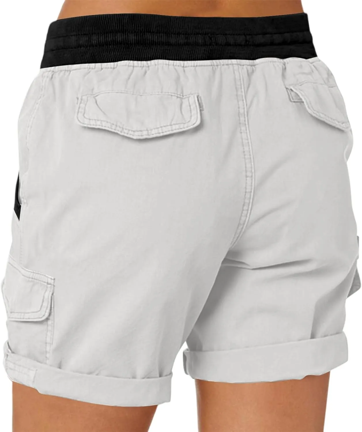 Womens Cargo Short Casual Summer Elastic Hiking Short 2025 Trendy High Rise with Pocket Solid Loose Outfit Lightweight