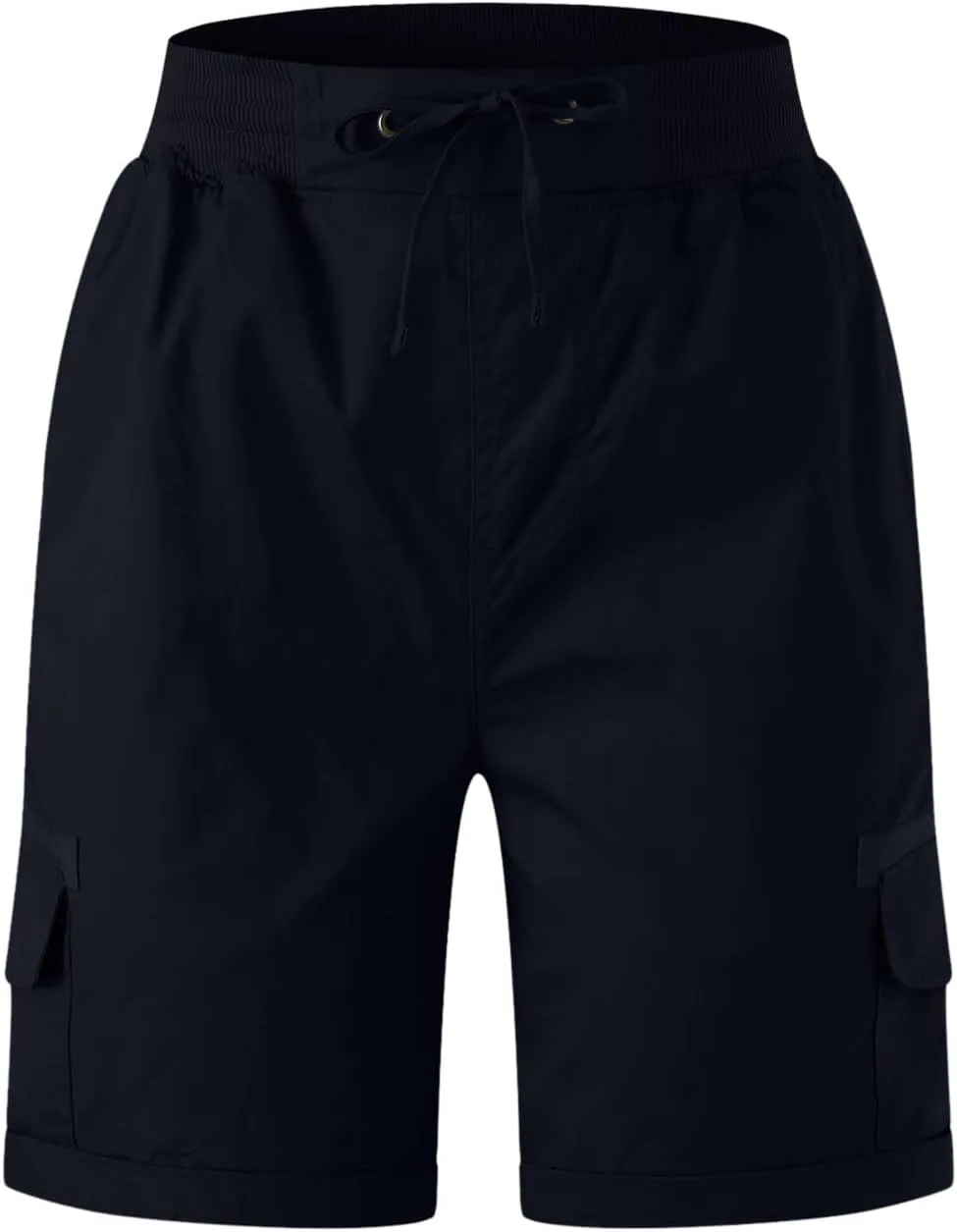 Womens Cargo Shorts Summer Casual High Waisted Casual Chino Hiking Shorts Pull On Drawstring Beach Loost Fit Short