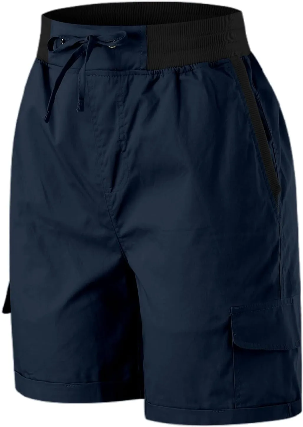 Womens Cargo Shorts Summer Casual High Waisted Casual Chino Hiking Shorts Pull On Drawstring Beach Loost Fit Short