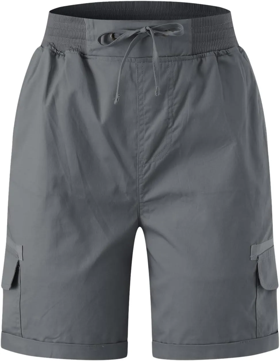 Womens Cargo Shorts Summer Casual High Waisted Casual Chino Hiking Shorts Pull On Drawstring Beach Loost Fit Short