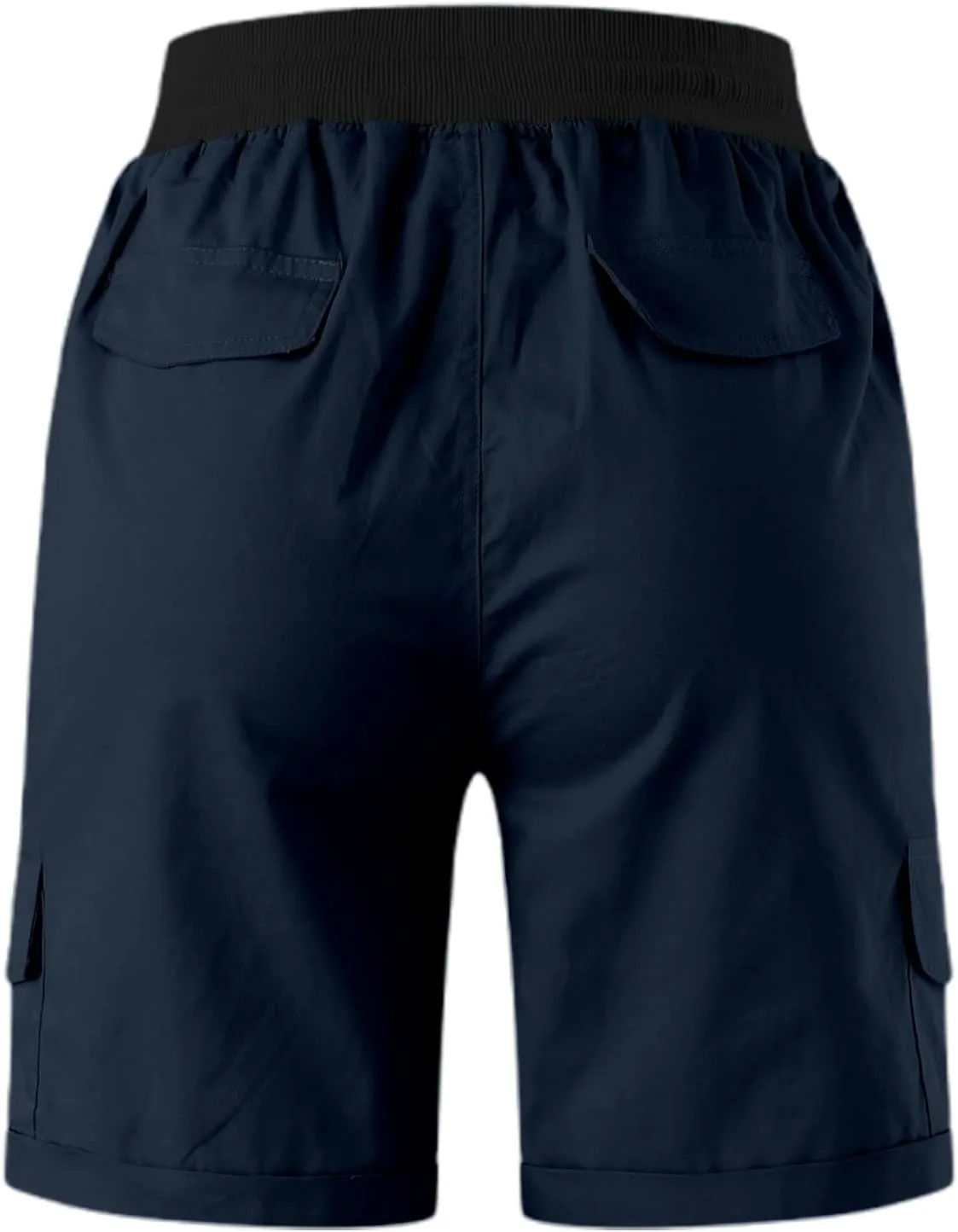Womens Cargo Shorts Summer Casual High Waisted Casual Chino Hiking Shorts Pull On Drawstring Beach Loost Fit Short