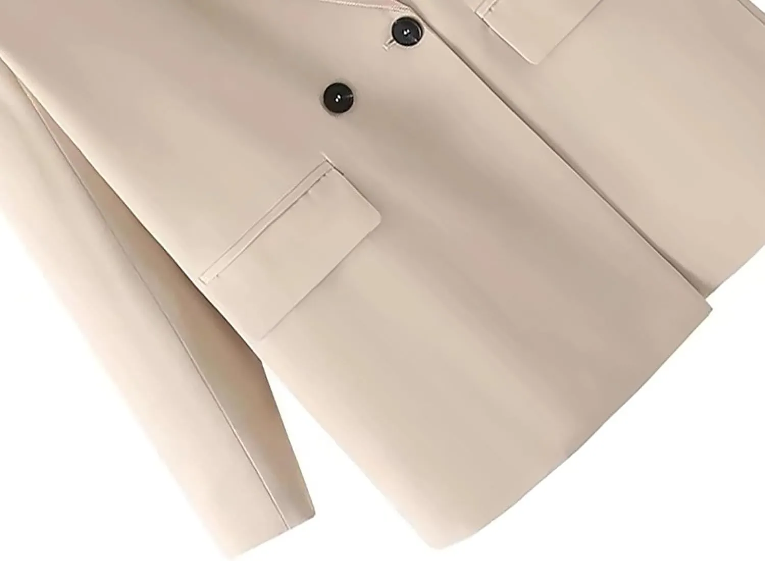 Womens Casual Boyfriend Oversized Shoulder Pads Blazer Button Down Long Sleeve Lapel Work Office Casual Blazer Jacket