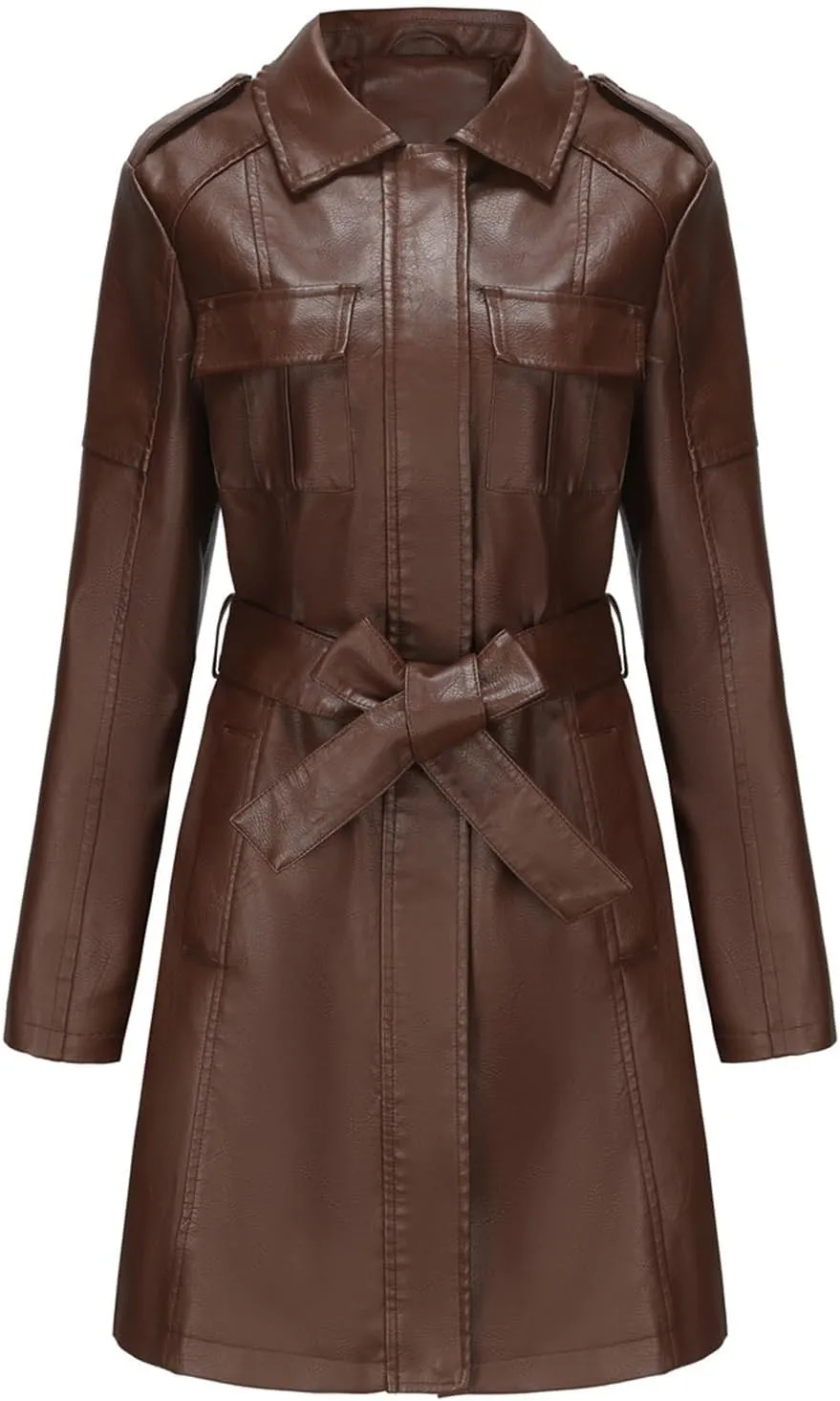Women's Faux Leather Jackets, Zip up Moto Biker Coat, Short PU Motorcycle Outwear