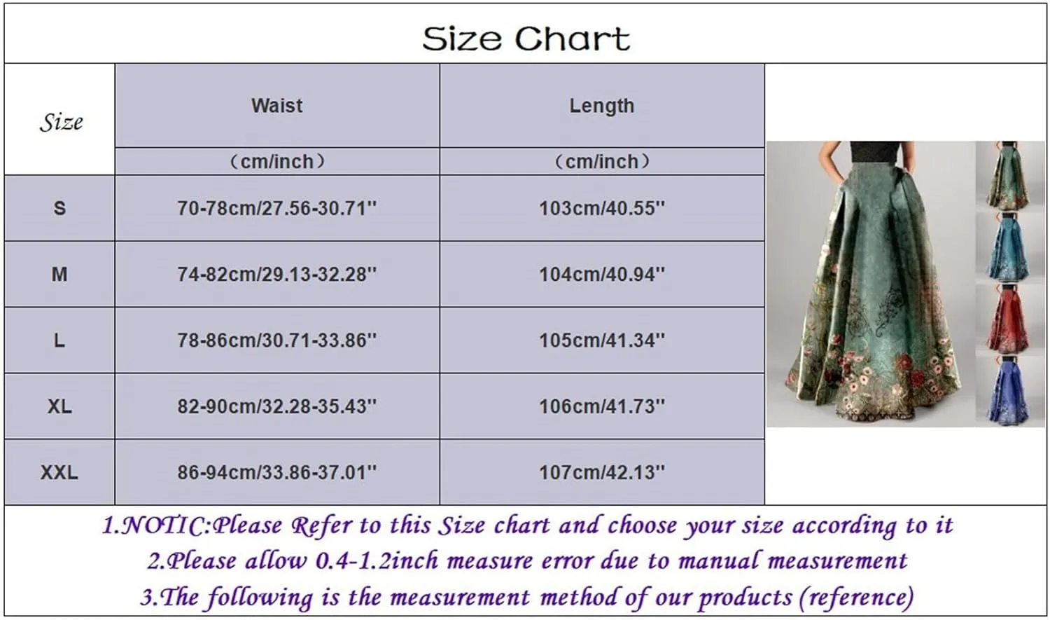 Womens Floral Print Boho Maxi Skirt Elastic High Waisted Tiered Ruffle Flowy Long Summer Beach Skirt with Pockets