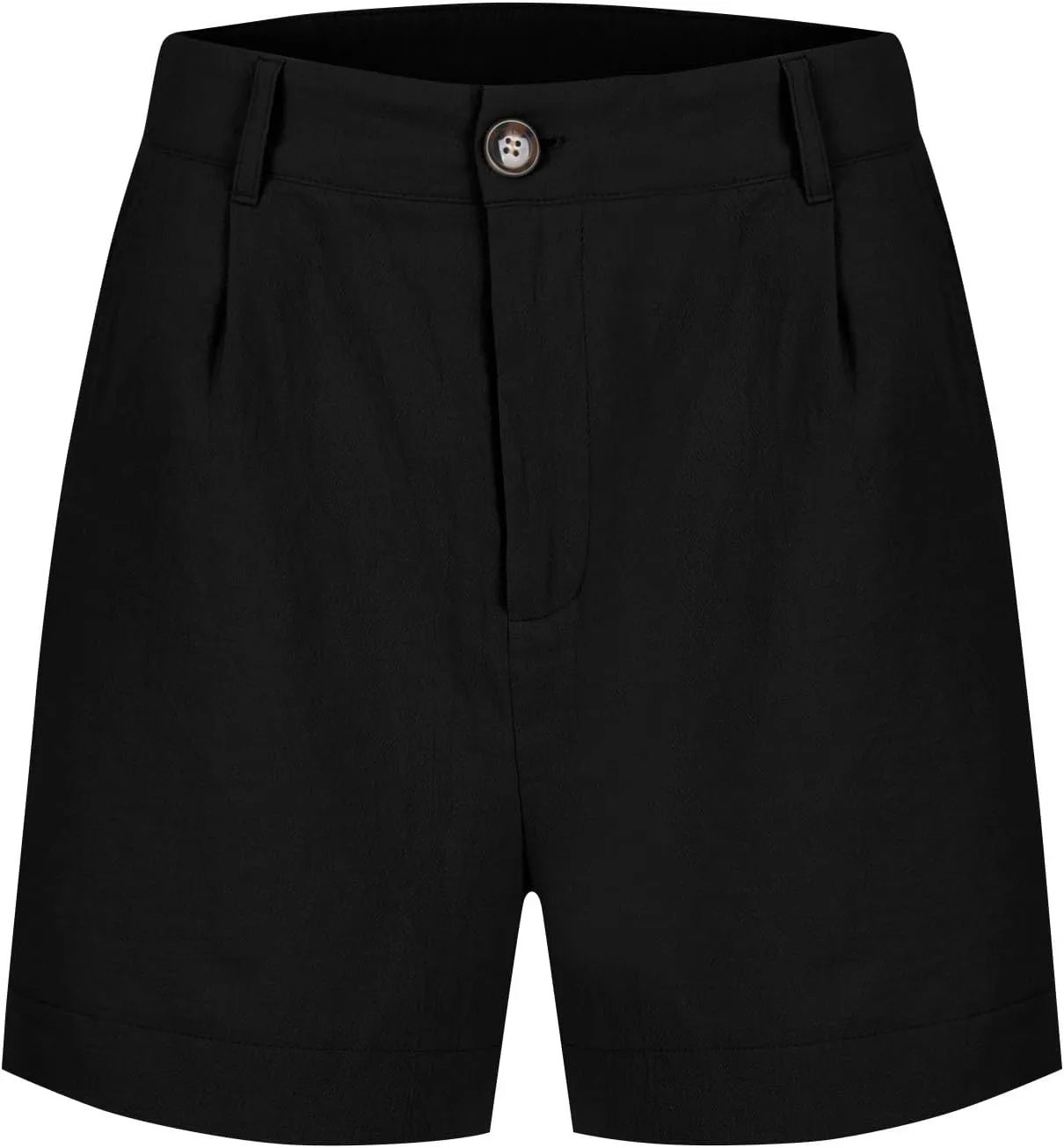 Womens Linen Shorts Casual Summer Lounge Shorts Lightweight Wide Leg Shorts with Pockets High Waisted Bermuda Shorts