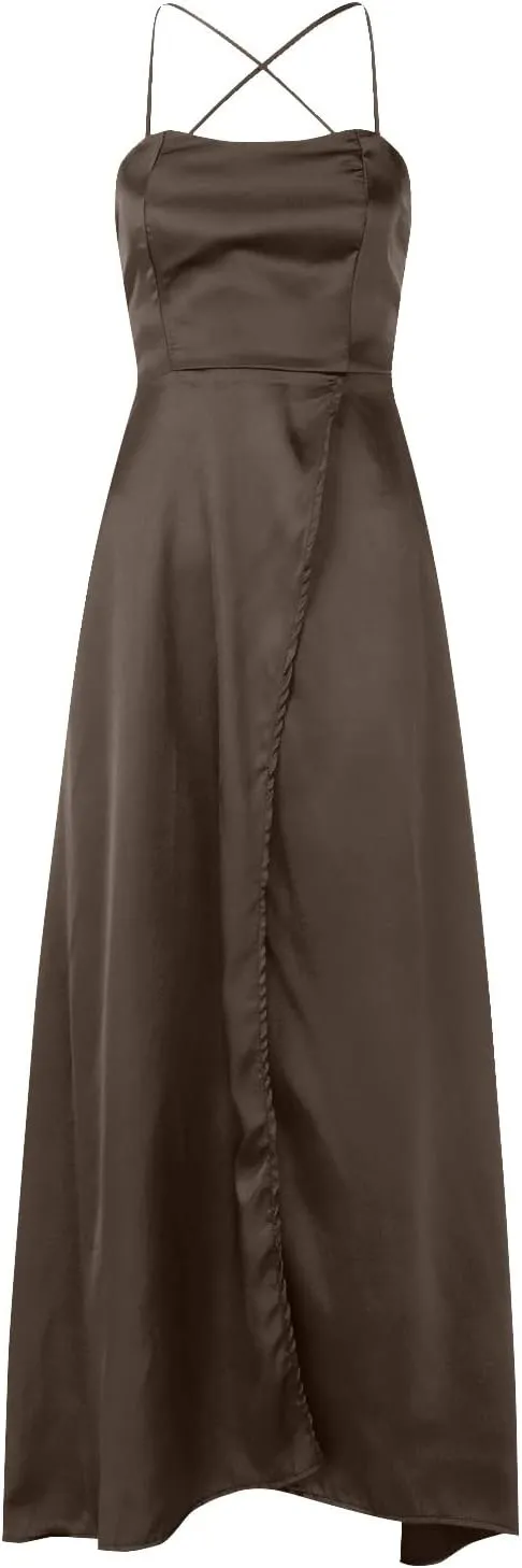 Womens Long Prom Dresses for Teens with Pockets Spaghetti Straps Formal Party Evening Gowns 2025 Prom Dress