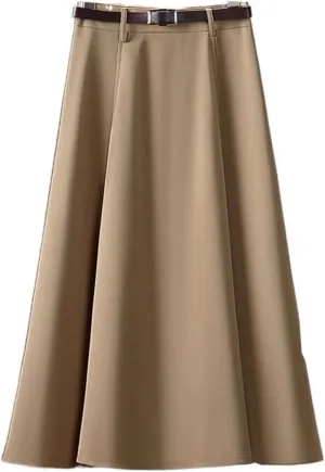 Women's Long Skirt Suit Summer Thin High-Waist Mid-Length A Line Skirts for Women