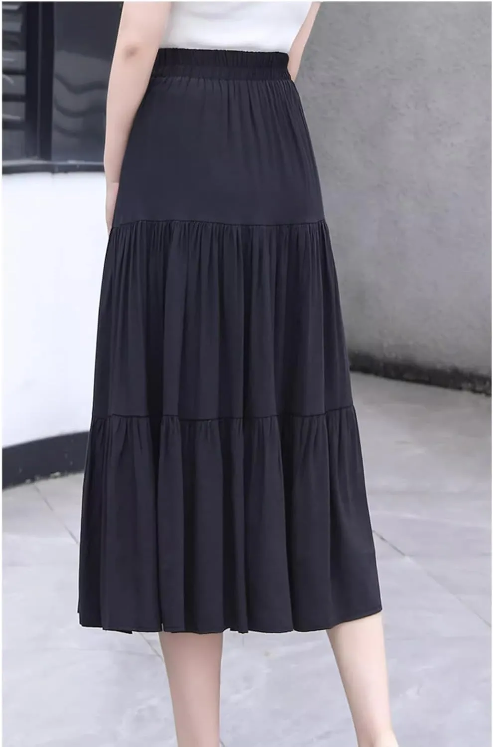 Women's Long Skirt Summer High-Waist Casual Mid-Length A Line Skirts for Women