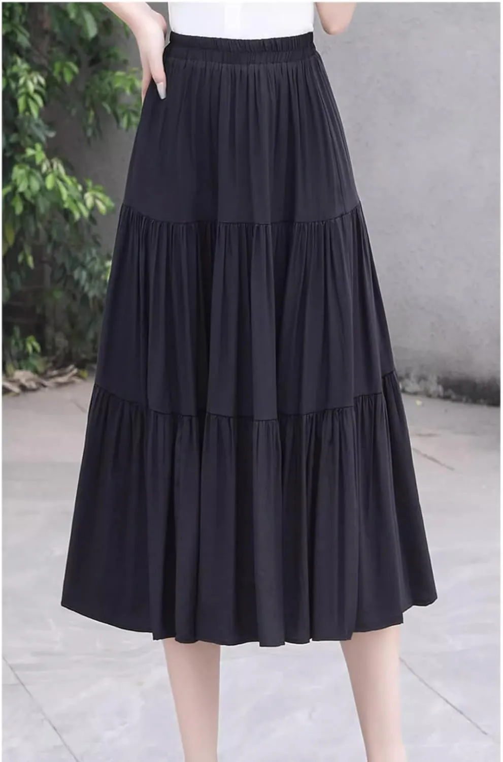Women's Long Skirt Summer High-Waist Casual Mid-Length A Line Skirts for Women