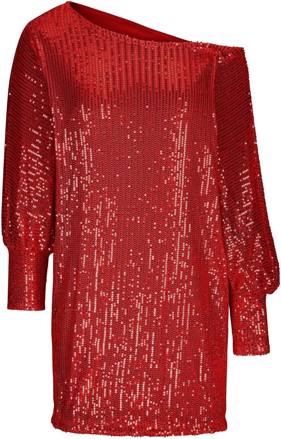Womens Long Sleeve Sparkly Short Dresses Long Sleeve Casual Loose Mini Dress Trendy Shift Dress Party Club Dress