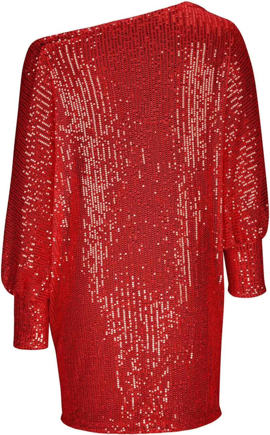 Womens Long Sleeve Sparkly Short Dresses Long Sleeve Casual Loose Mini Dress Trendy Shift Dress Party Club Dress