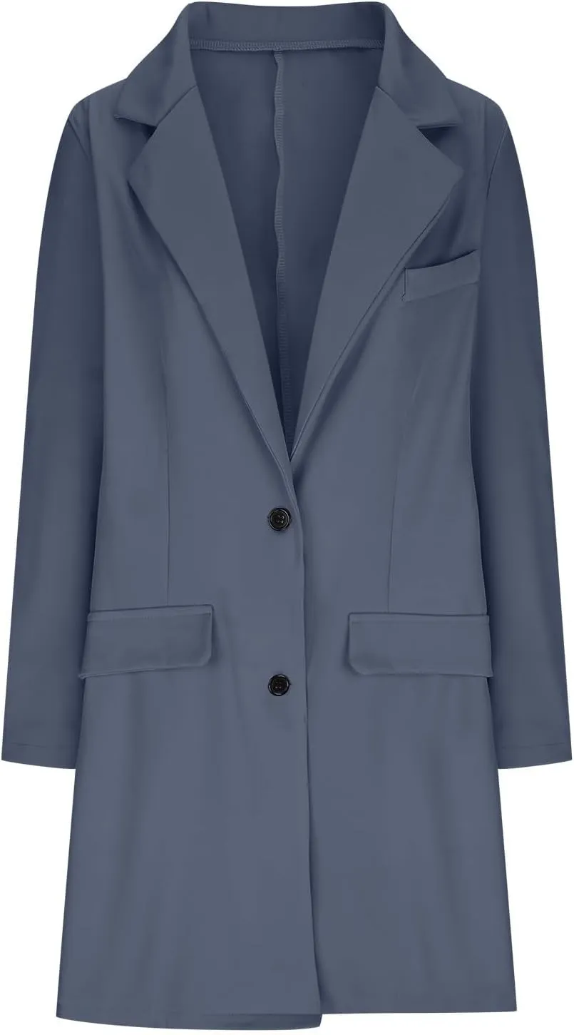 Womens Long Winter Wool Coats Womens Casual Long Trench Coats Fashion Black Jackets for Women 2024 Elegant Peacoat