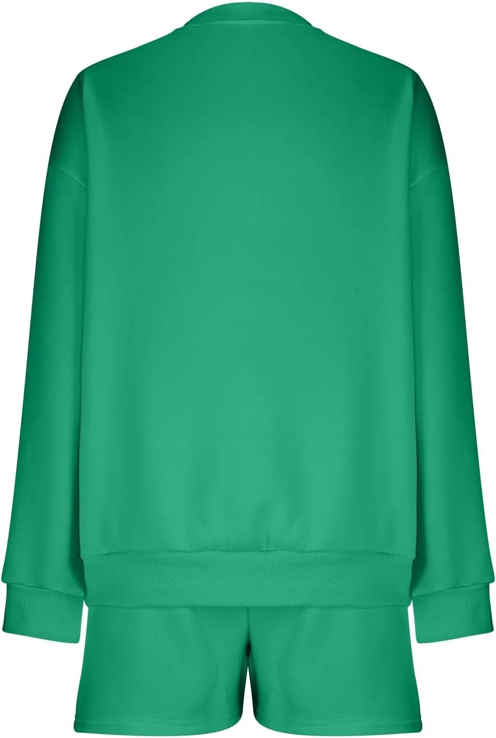 Womens Lounge Sets 2 Piece Outfits Oversized Long Sleeve Hoodies Sweatsuit Casual Sweat Shorts Matching Tracksuit