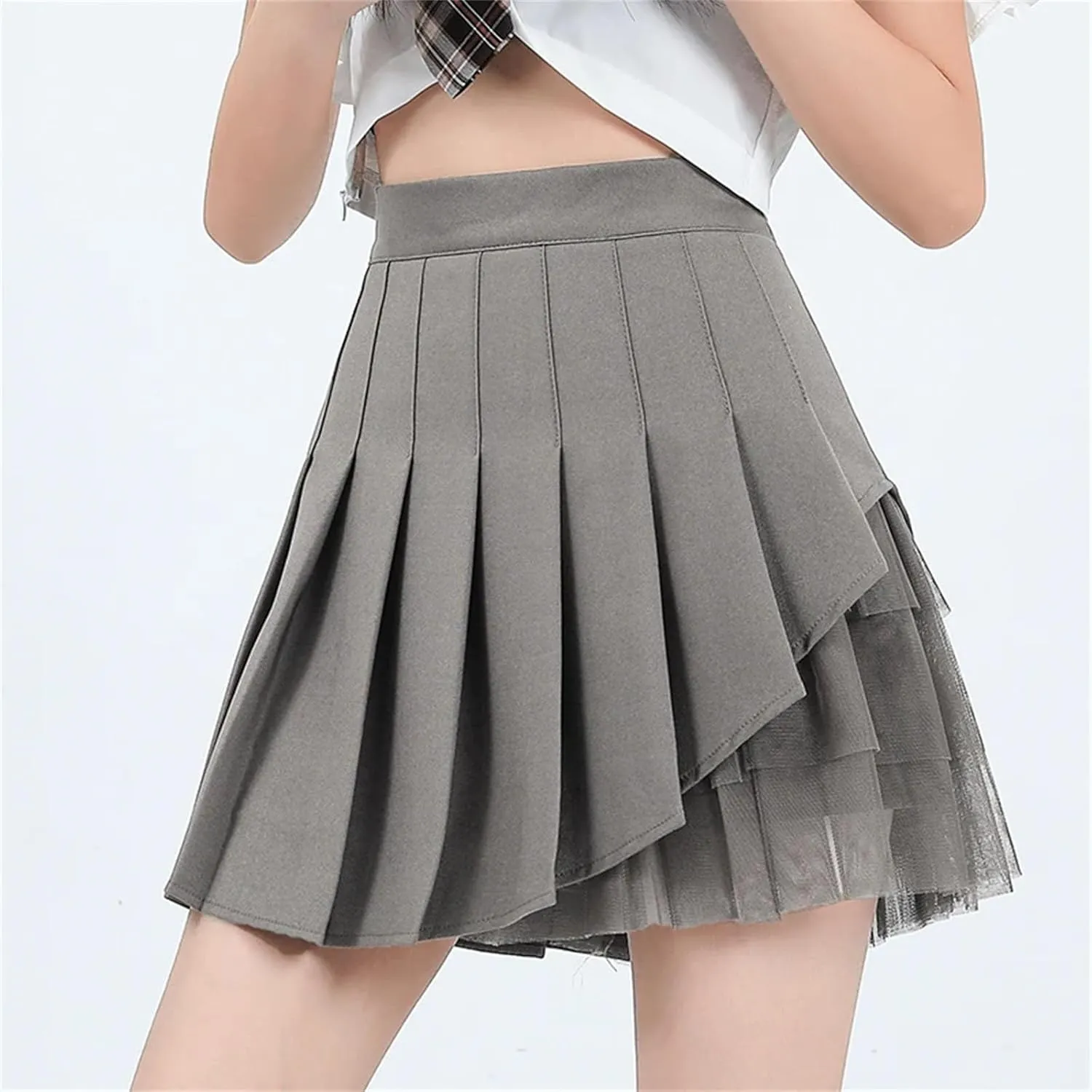 Women's Pleated Mini Skirts Summer High Waisted Holiday Mesh Athletic Golf Skort Skirts