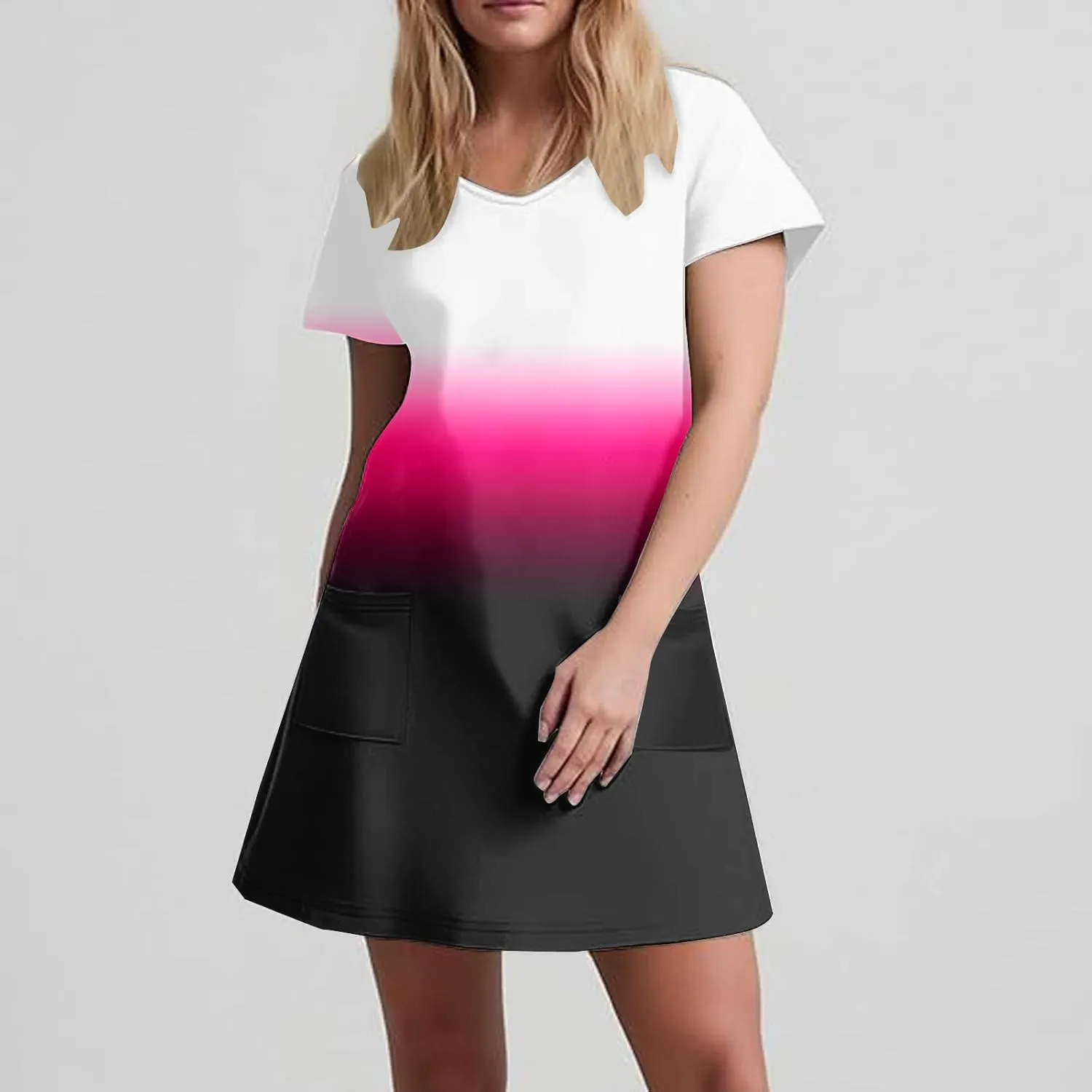 Women's Short Sleeve V-Neck Summer Dresses 2025 Floral Printed Short Party Dress 2025