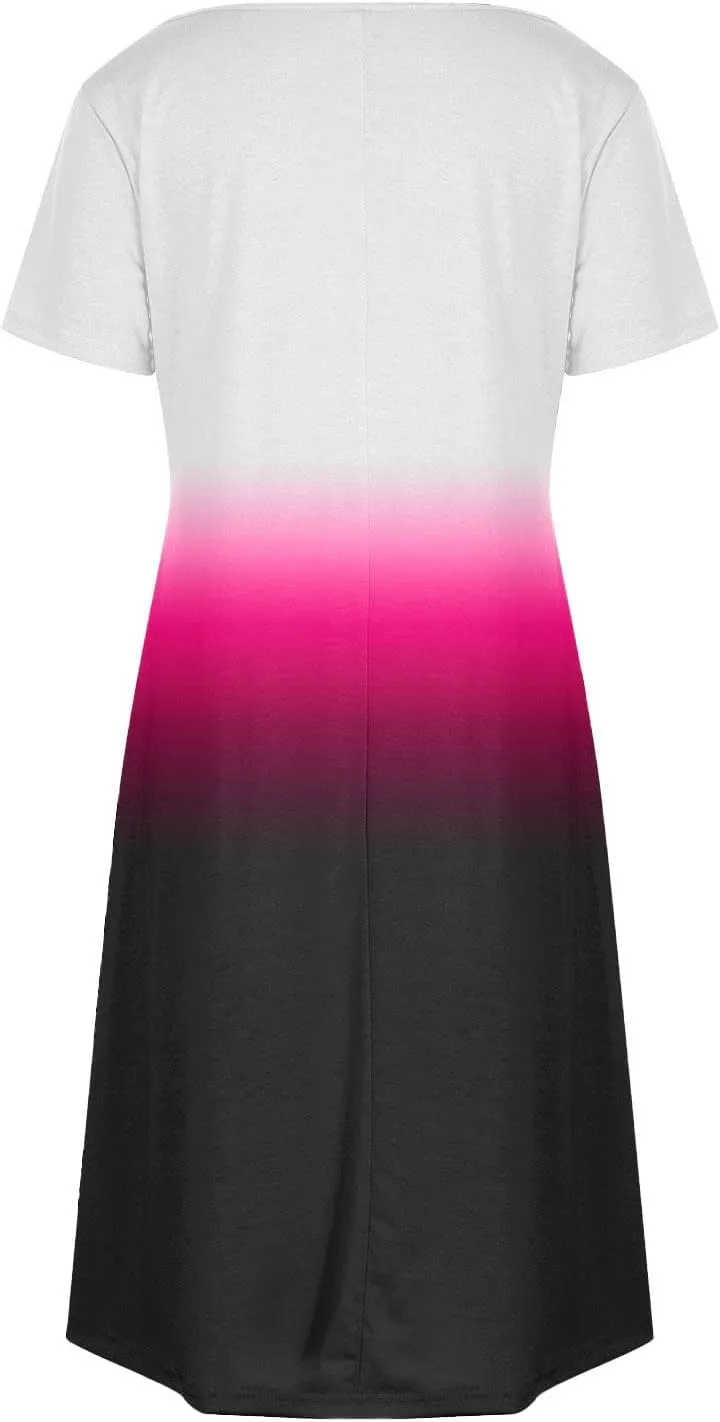 Women's Short Sleeve V-Neck Summer Dresses 2025 Floral Printed Short Party Dress 2025