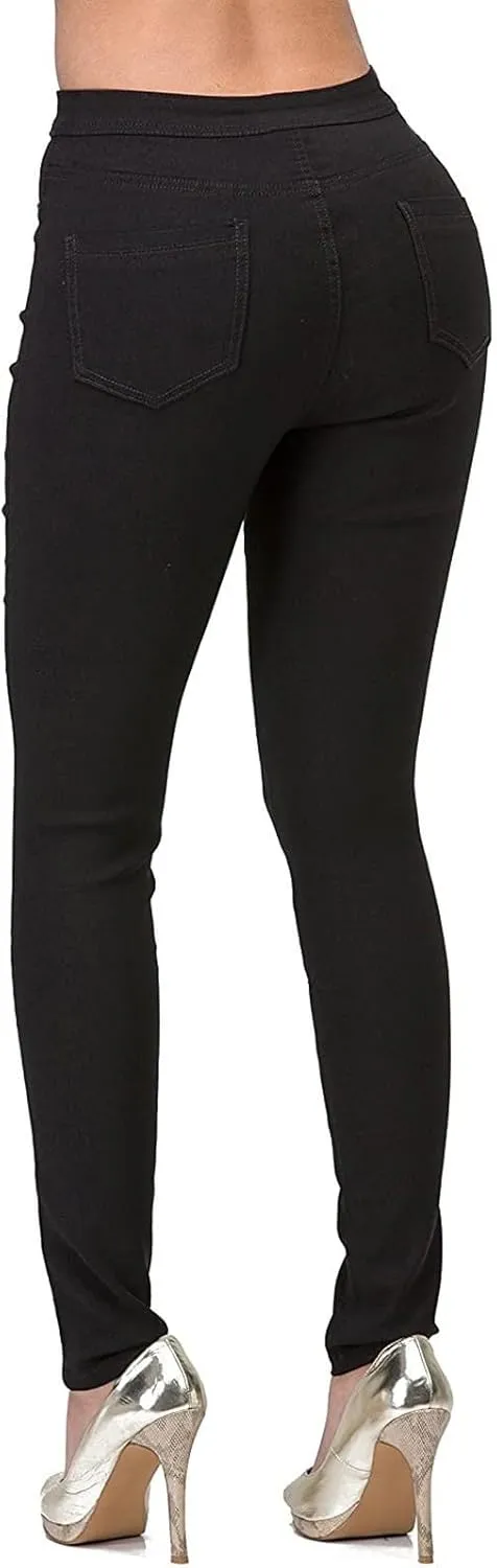 Women's Skinny Jeans Stretchy High Rise Tummy Control Jeggings Summer Butt Lifting Denim Pants Slim Fit Ladies