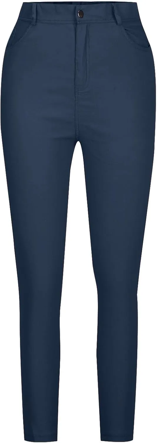 Women's Skinny Jeans Stretchy High Rise Tummy Control Jeggings Summer Butt Lifting Denim Pants Slim Fit Ladies