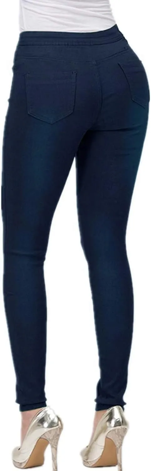 Women's Skinny Jeans Stretchy High Rise Tummy Control Jeggings Summer Butt Lifting Denim Pants Slim Fit Ladies
