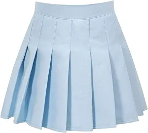 Women's Skirts Casual Tennis Pleated Skirt High Waist Fashion Skirt Tennis Slim Mini Skirts Lightweight Athletic