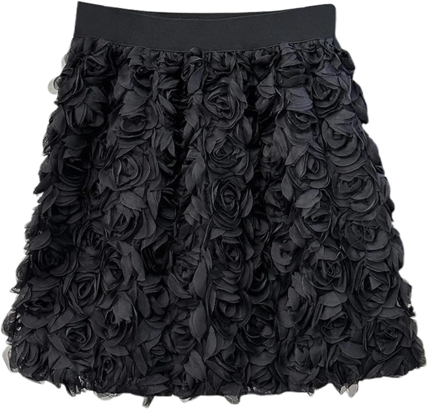 Womens Skirts for Summer Trendy High Elastic Waist Loose A-Line Comfy Casual Party Sheer Mini Skirts for Women