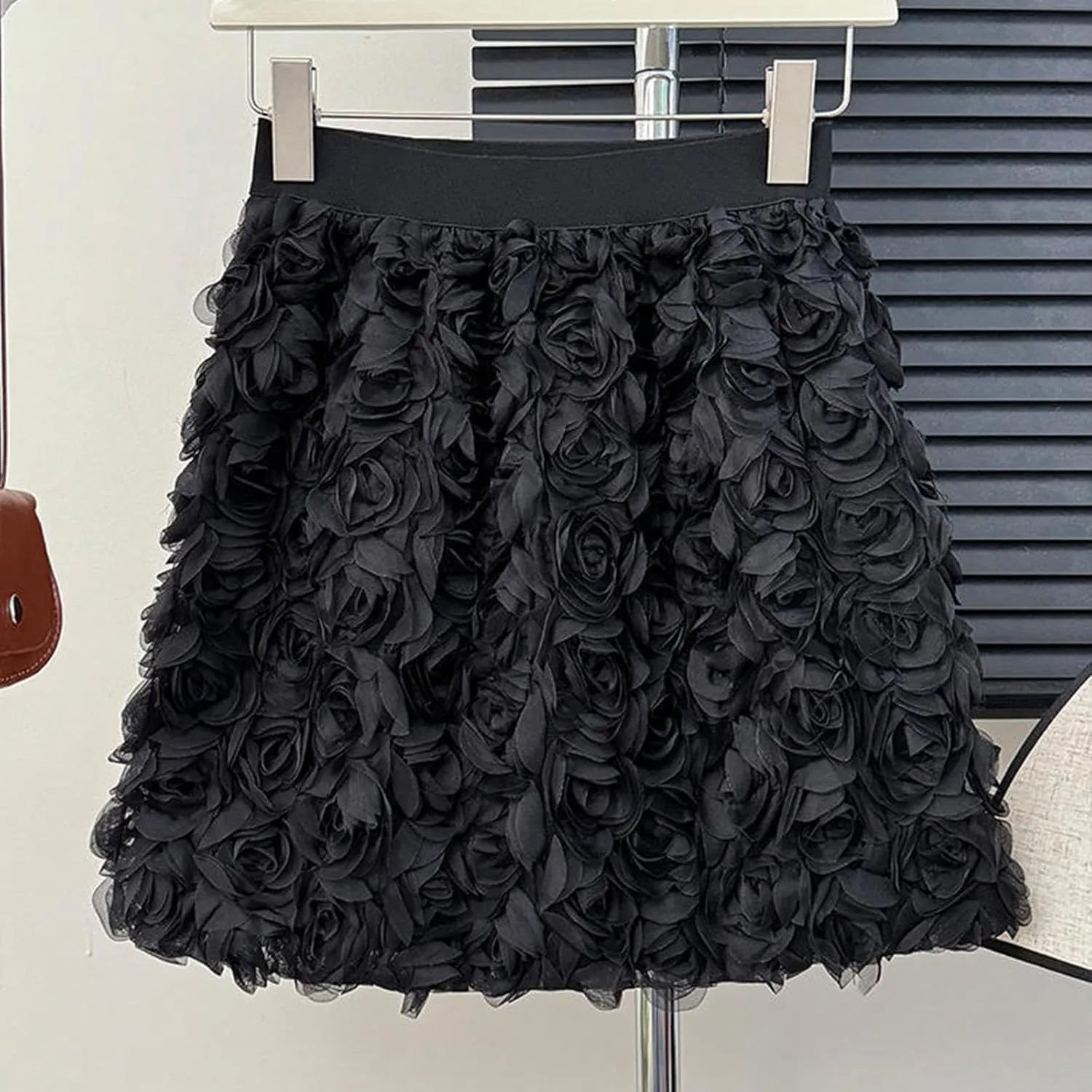Womens Skirts for Summer Trendy High Elastic Waist Loose A-Line Comfy Casual Party Sheer Mini Skirts for Women