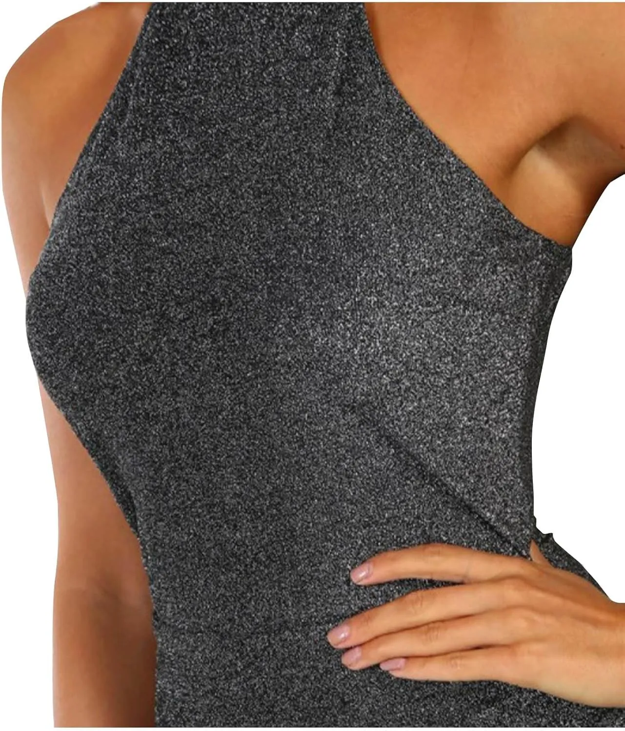Womens Sparkly Glitter Sleeveless Formal Evening Bodycon Mini Dress Tight Wrap Elegant Party Club Cocktail Gowns 2025