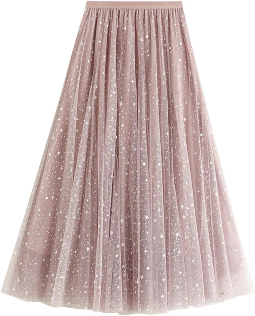 Women's Summer Elastic Waist Bohemian Print Beach Outfits High Waist Casual Maxi Skirt A-Line Tiered Long Skirt