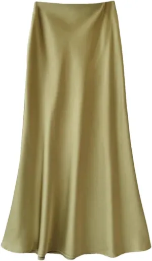 Women's Summer Party Long Skirts Women High Waist Elegant A-Line Maxi Skirts