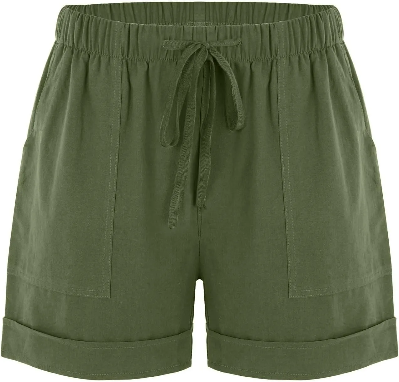 Womens Sweat Shorts Casual Comfy High Waisted Lounge Shorts Drawstring Cotton Shorts with Pockets