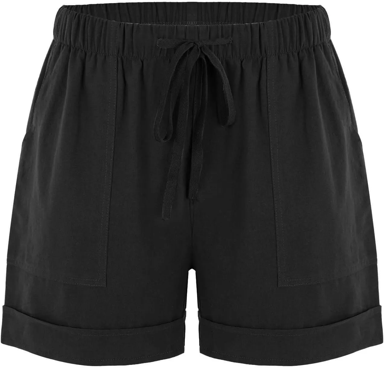 Womens Sweat Shorts Casual Comfy High Waisted Lounge Shorts Drawstring Cotton Shorts with Pockets