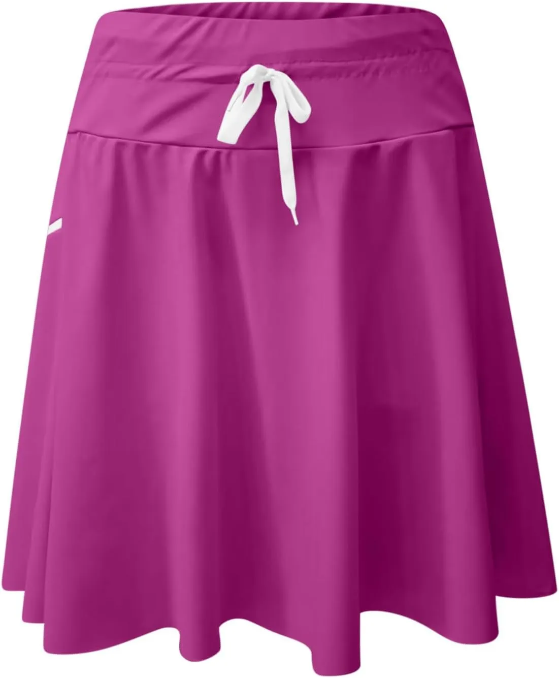 Women's Swim Skirt with Liner Solid Color Drawstring High Waisted Quick Dry Skirts Casual Fashion Golf Tennis Skirt