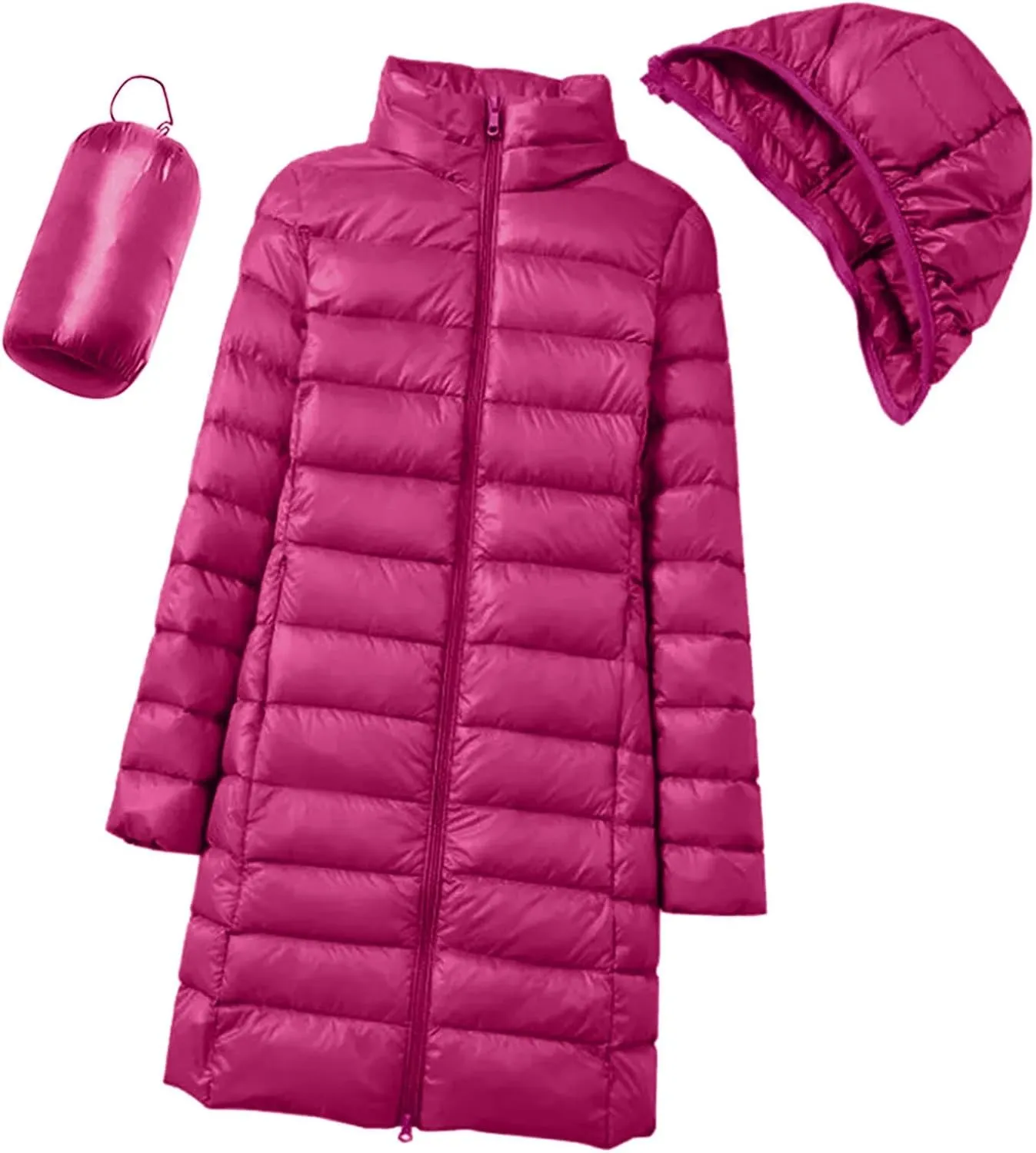 Womens Thickened Down Jacket Long Winter Coat with Fur Hood Puffer Coat Cotton Padded Jackets Warm Down Parkas 2023
