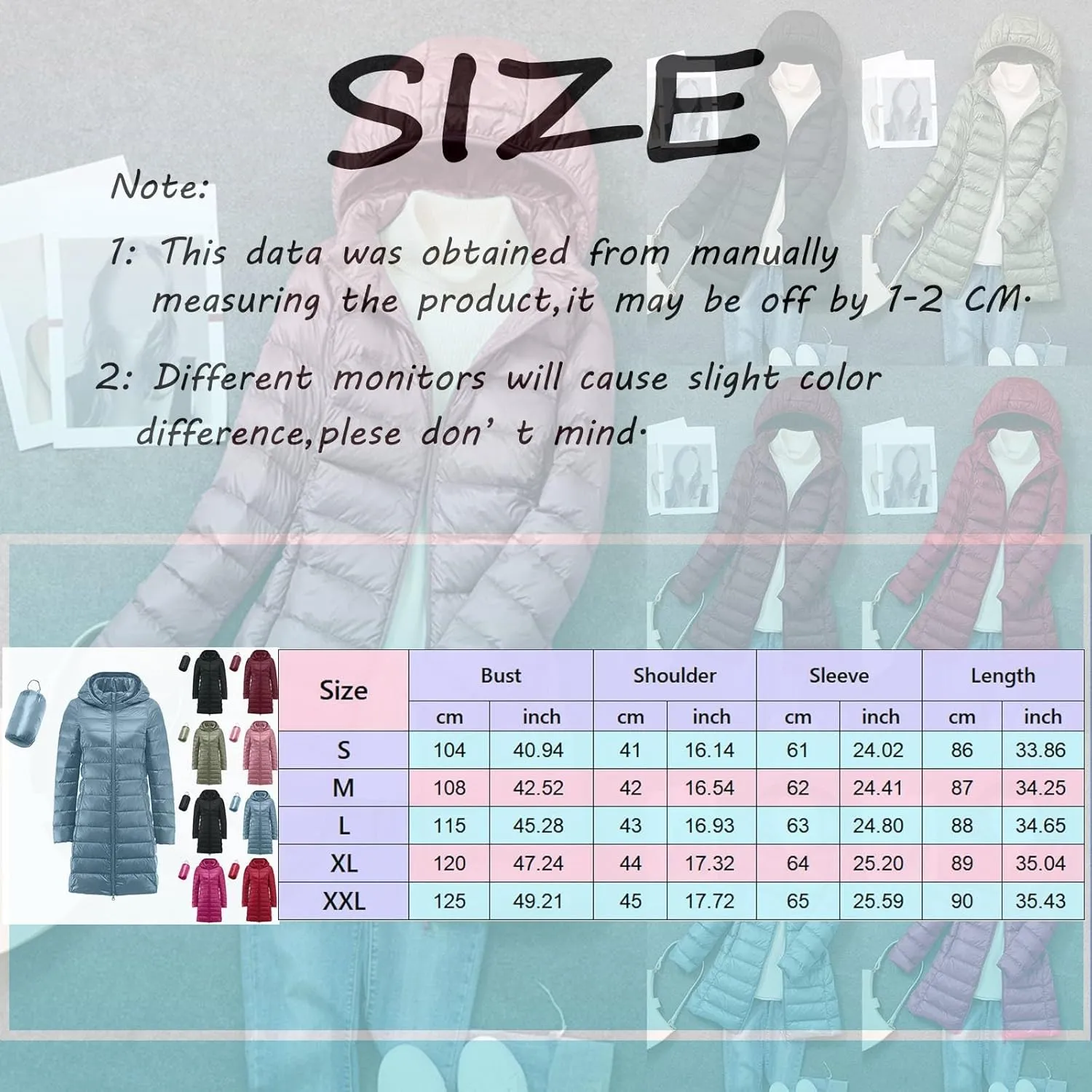 Womens Thickened Down Jacket Long Winter Coat with Fur Hood Puffer Coat Cotton Padded Jackets Warm Down Parkas 2023