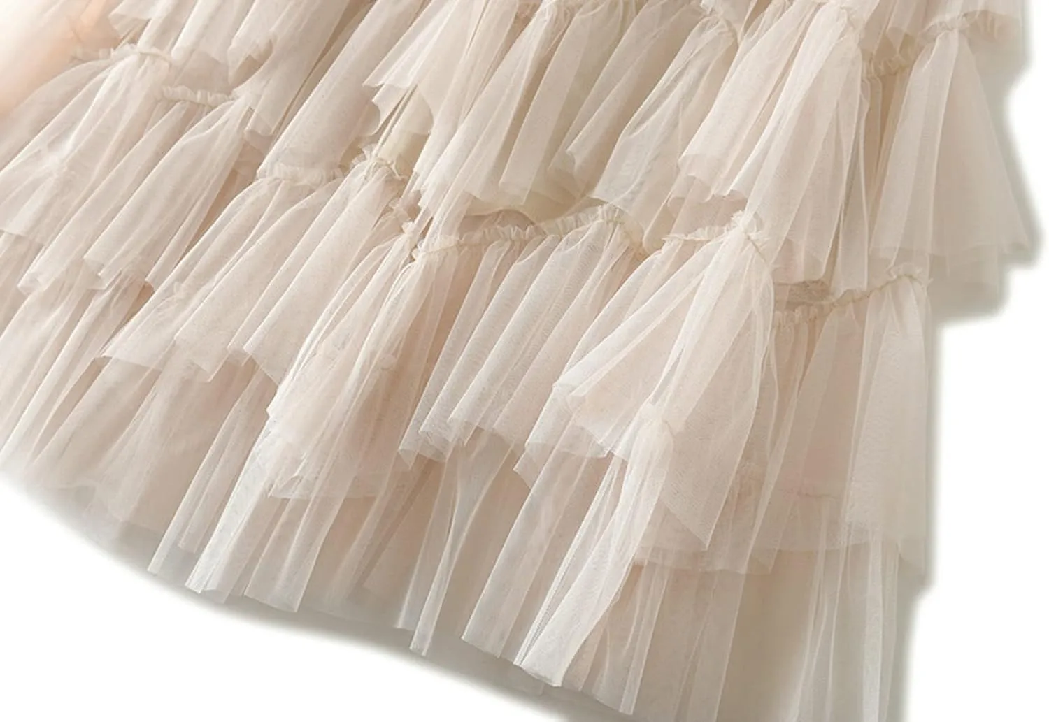 Women's Tulle Tutu Skirts Tiered Skirt Petticoat Elasticated Waist Pleated A Line Ruffles Skirts