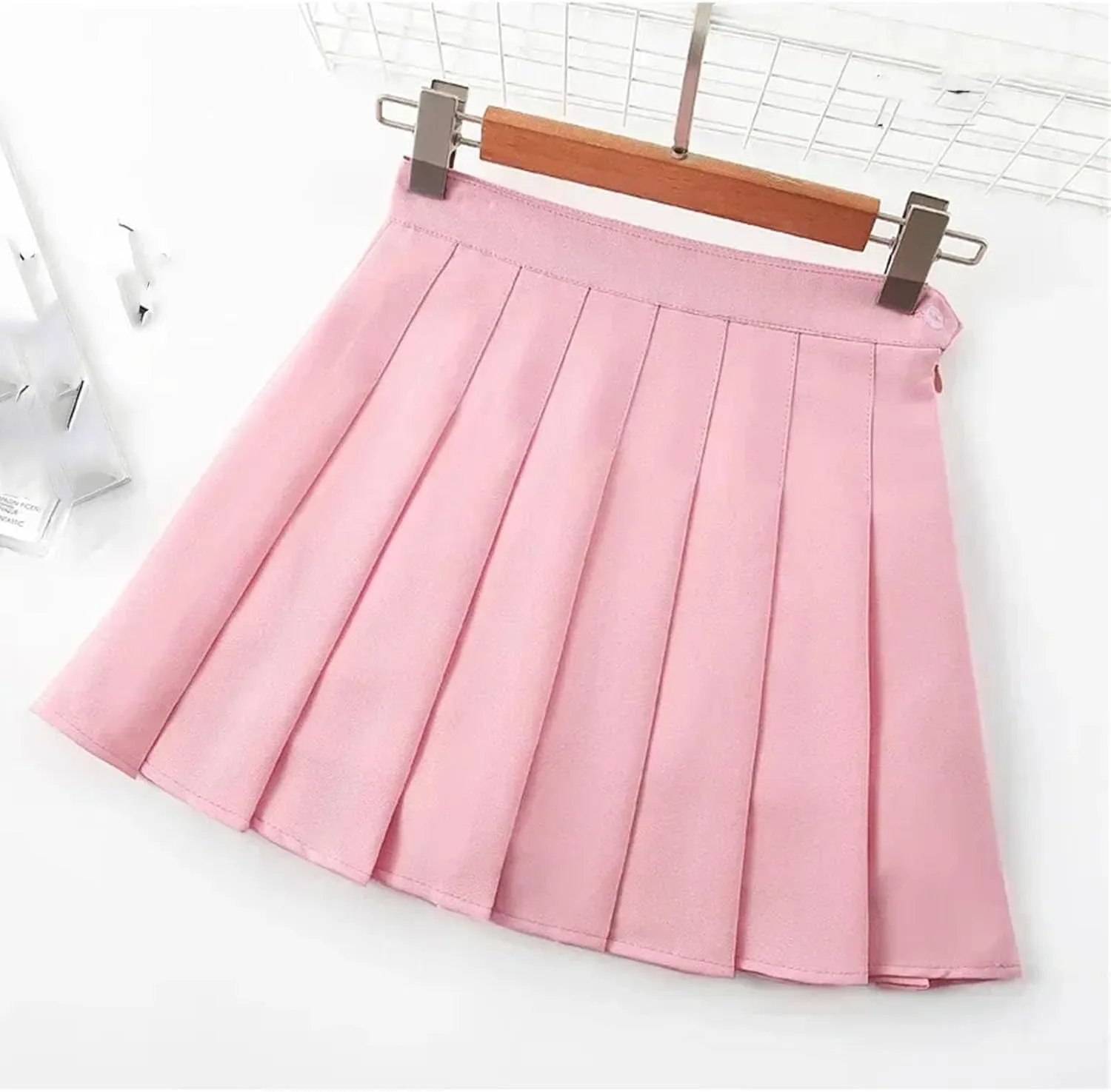 Women's Vintage Pleated Mini Skirts Korean High Waist Summer A Line Skirts