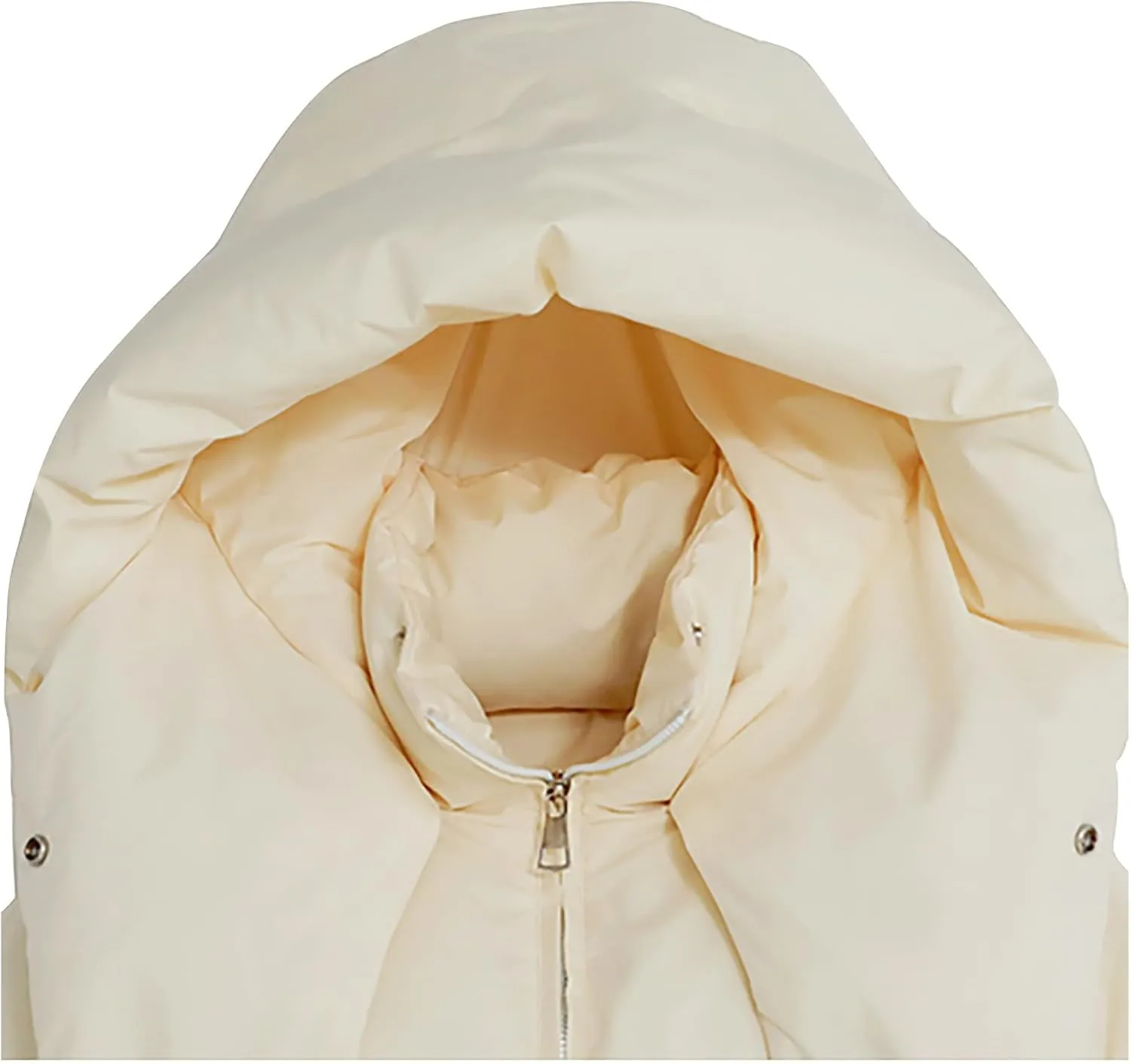Women's Winter Coat Long Sleeve Cropped Puffer Jacket Baggy Quilted Jacket Padded Short Down Coats Parka With Pocket