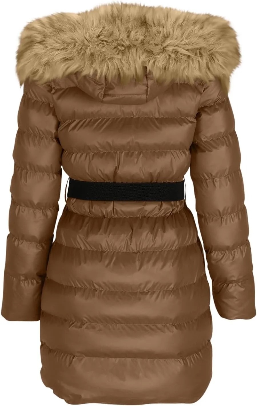 Women's Winter Coat Thicken Puffer Jacket Outerwear Quilted Lightweight Jackets down Coats with Faux Fur Removable Hood