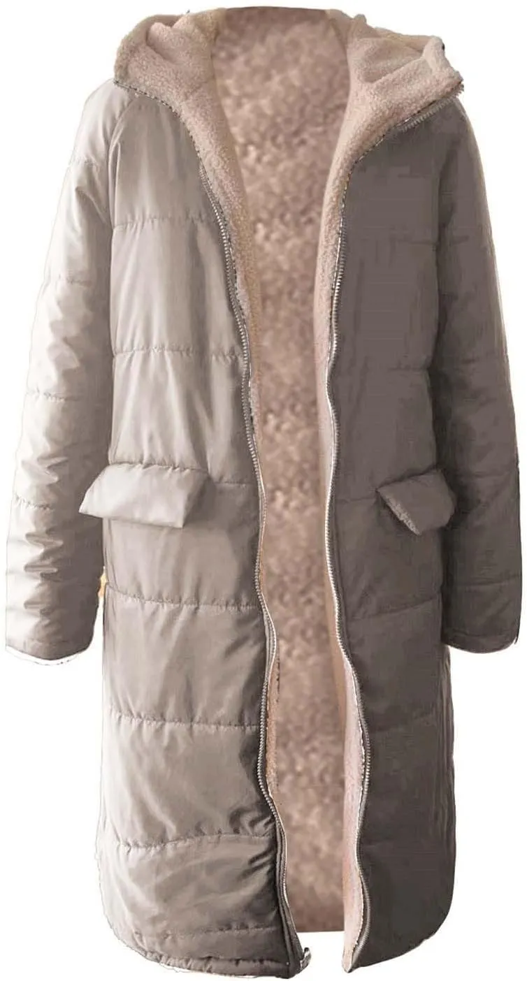 Womens Winter Cropped Puffer Jacket Coat Faux Fur Trim Hood Short Down Coats Cropped Puffer Long Sleeve Coats