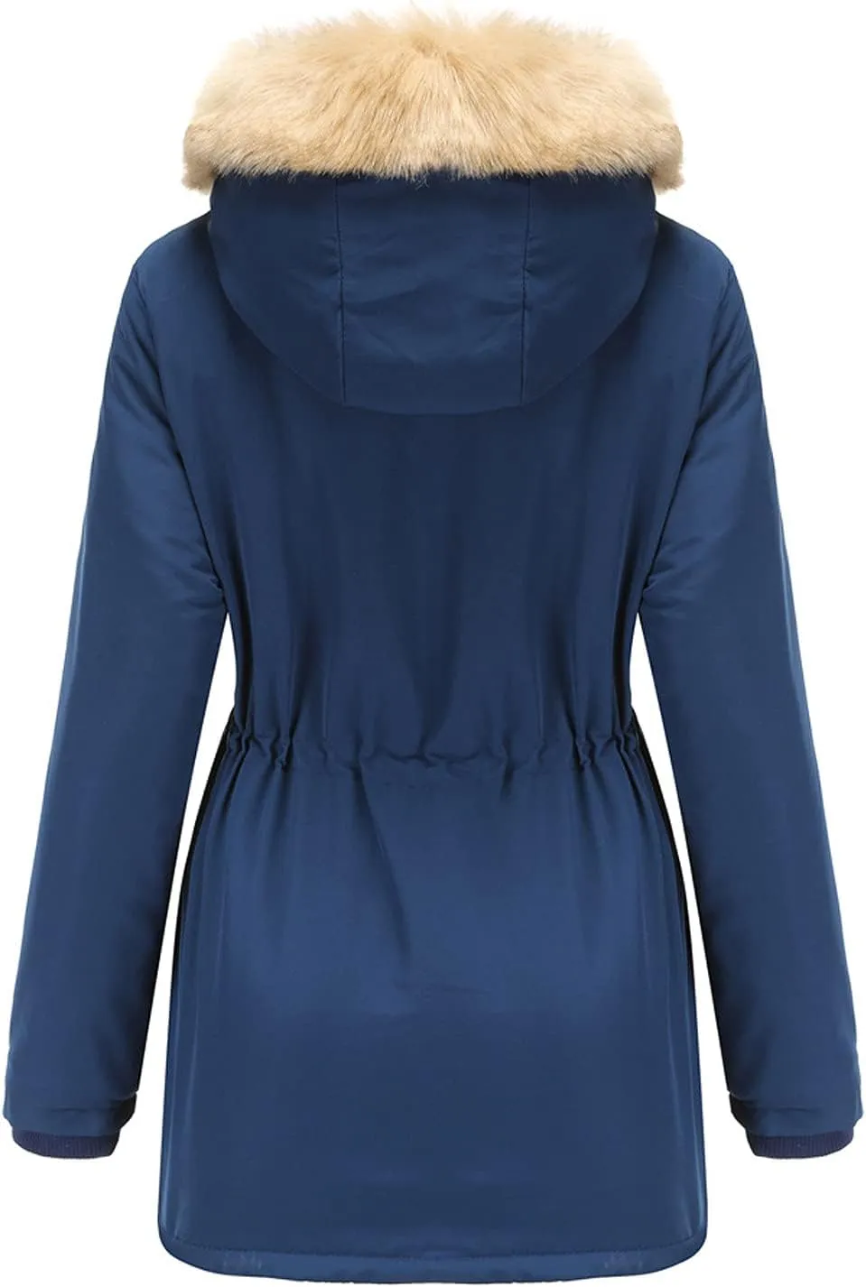 Women'S Winter Hooded Down Long Parkas Portable Thicken Puffer Coats Fashion Zipper With Pockets