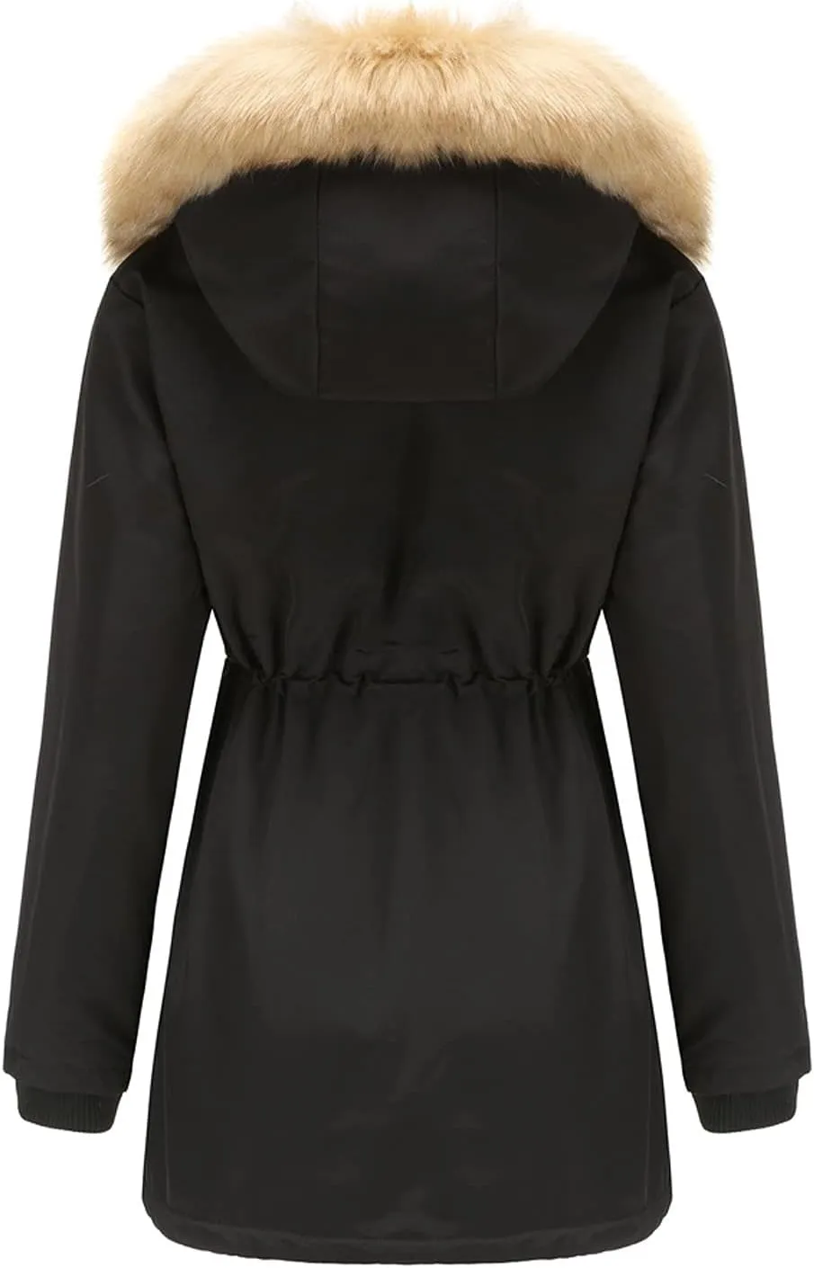 Women'S Winter Hooded Down Long Parkas Portable Thicken Puffer Coats Fashion Zipper With Pockets