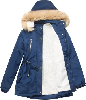 Women'S Winter Hooded Down Long Parkas Portable Thicken Puffer Coats Fashion Zipper With Pockets