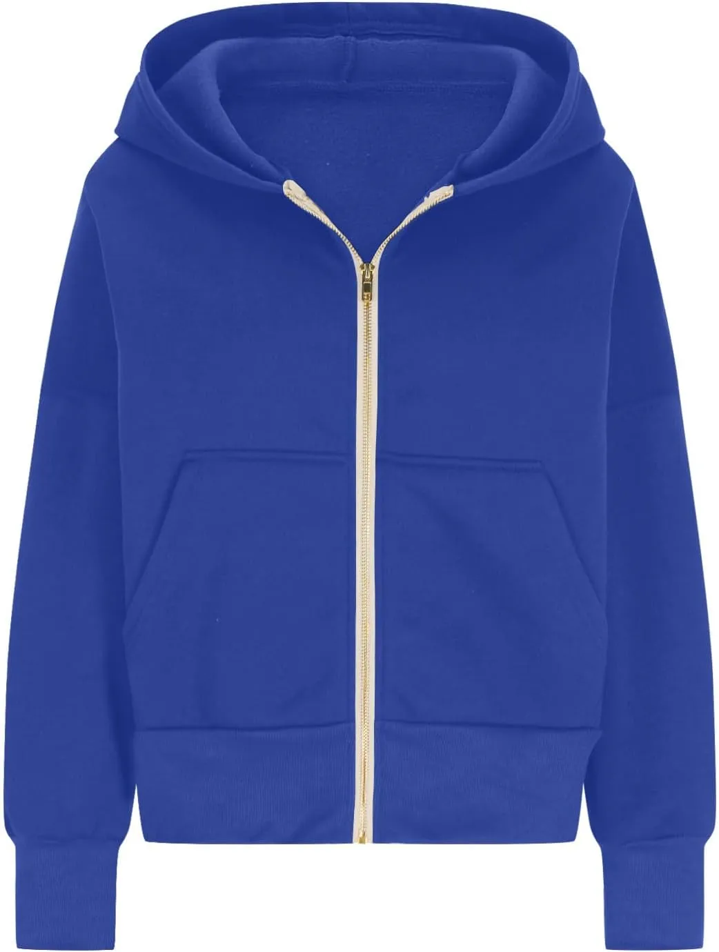 Women's Zip Up Hoodie 2024 Fall Fashion Oversized Sweatshirt Casual Long Sleeve Loose Athletic Jacket with Pockets