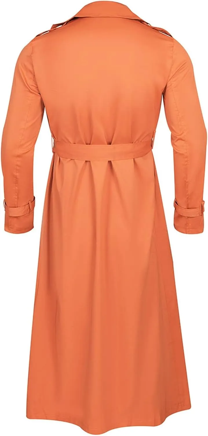 Ymosrh Mens Coats and Jackets Plus Size Luxury Full Length Trench Coat Long Wool Overcoat Winter Fashion Jackets