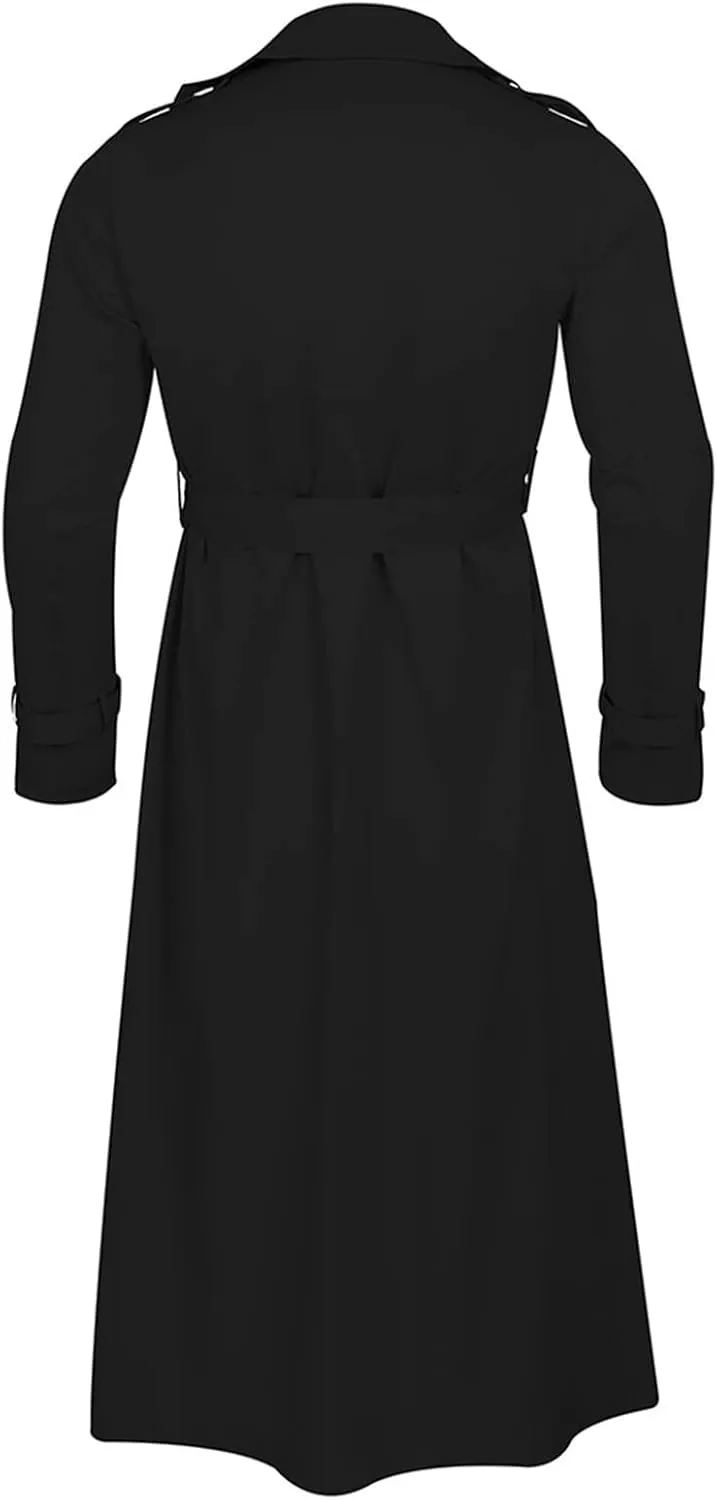 Ymosrh Mens Coats and Jackets Winter Men's Long-Slevee Luxury Full Length Trench Coat Long Wool Overcoat Jackets