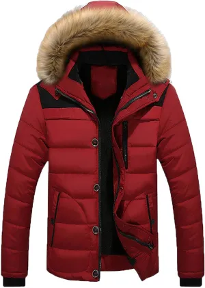 Ymosrh Sport Jackets for Men Warm Winter Thick Jacket Hooded Coat with Zipper Pocket Mens Coats and Jackets Fashion
