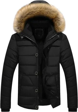 Ymosrh Sport Jackets for Men Warm Winter Thick Jacket Hooded Coat with Zipper Pocket Mens Coats and Jackets Fashion
