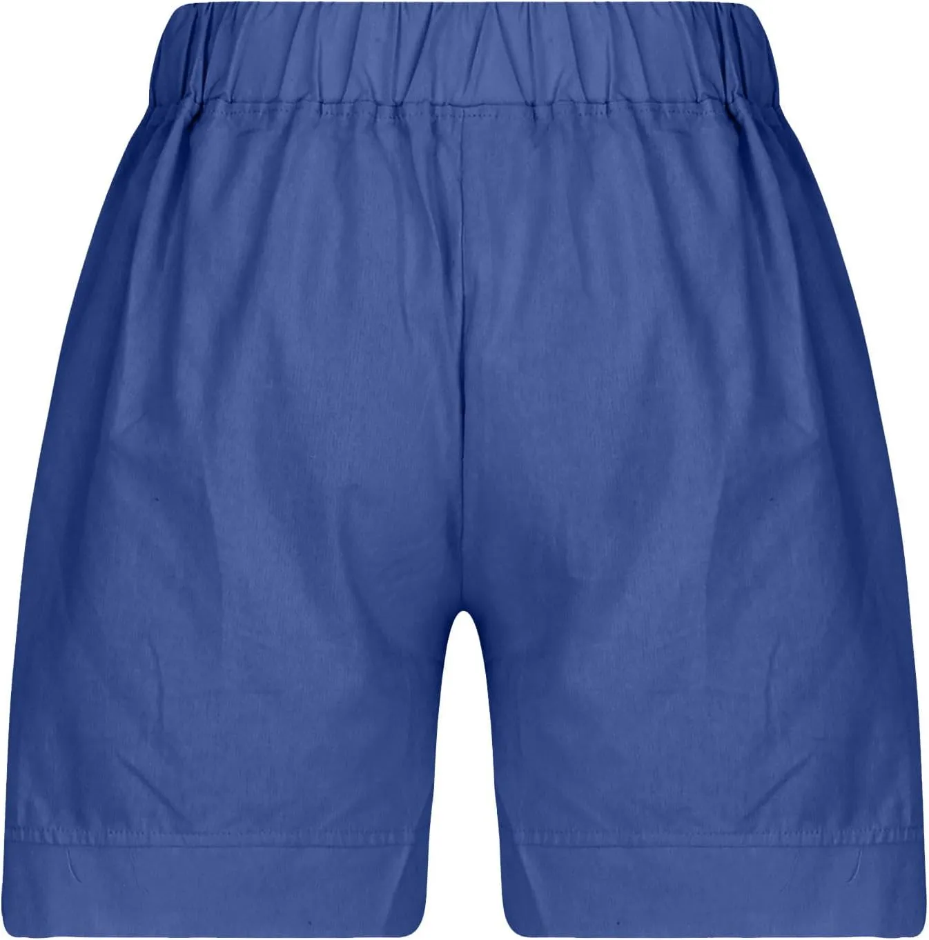 YRAETENM Linen Shorts Women Casual Cotton Bermuda Shorts Summer Elastic Waisted Short Vacation Beach Outfits with Pockets
