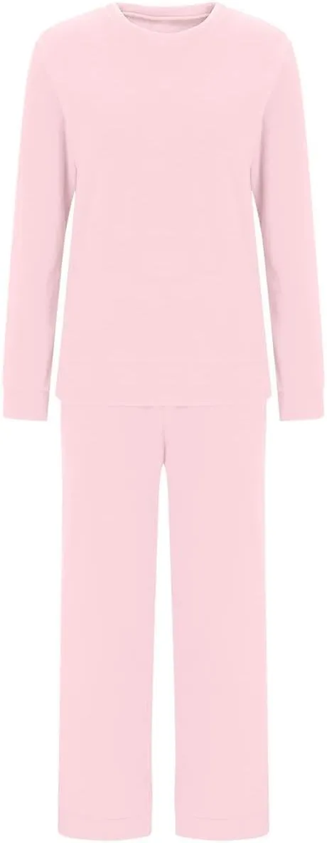 YRAETENM Lounge Sets for Women Fuzzy Fleece Long Sleeve 2 Piece Loungewear Outfits Sweater Pants Soft Lightweight Pajama Sets